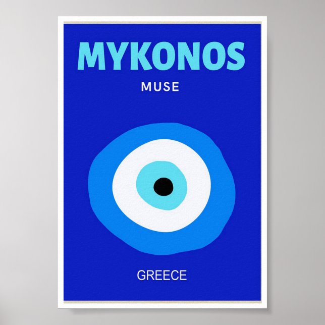 Mini Poster - Mykonos Muse Grekland (Framsidan)