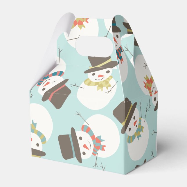 Mini-presentationsruta för snögubbe Party Presentaskar (Framsidan Sidan)