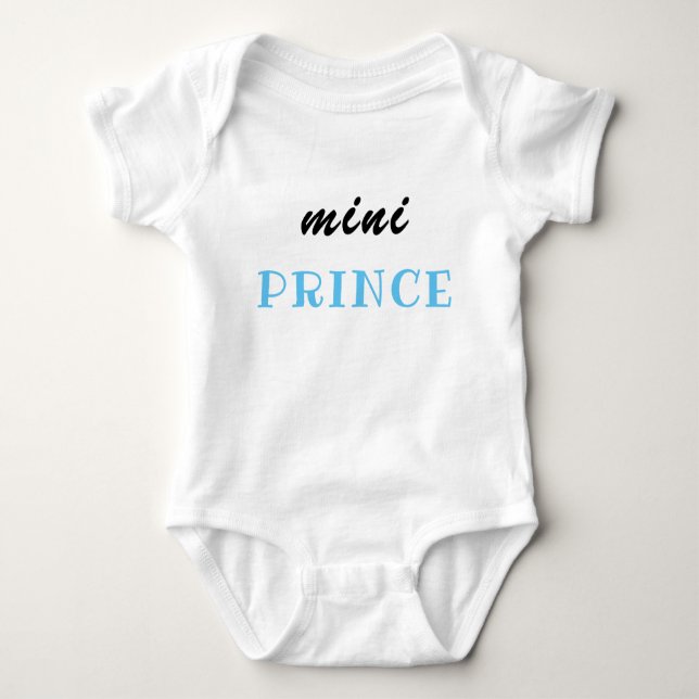 Mini Prince, Baby Shower, Newborn Boy T Shirt (Framsida)