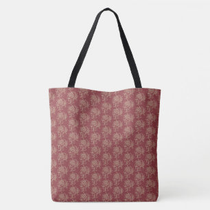 Mini-print Beige om Stil på Maroon Tygkasse