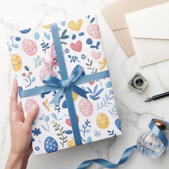Mini-Print Pastel Påsk - 30 x 6' Rulla Presentpapper (Gifting)