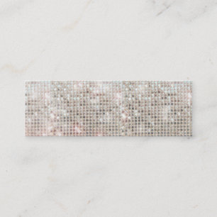 Mini-profilkort för Silver Sequins Mini Visitkort