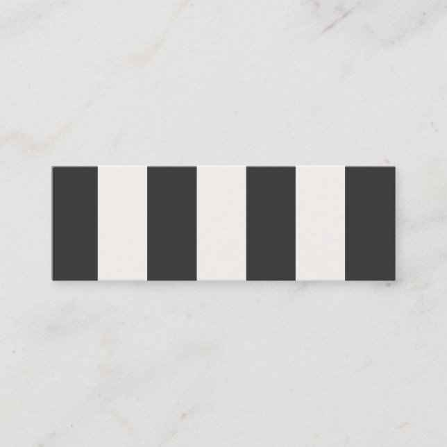 Mini-profilkort för svart och vitt Rand Mini Visitkort (Framsida)