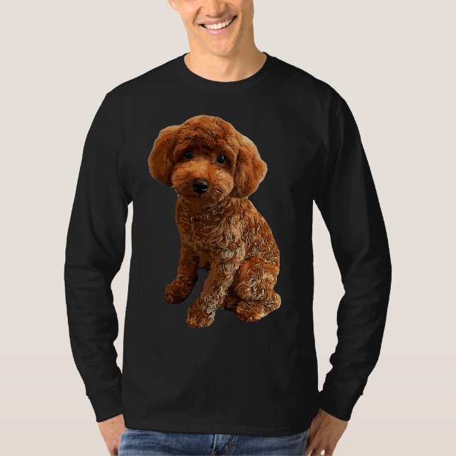 Mini Pudel Golden Doodle T Shirt (Framsida)