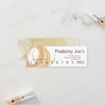 Mini- Punchcard för kaffekoppfläck