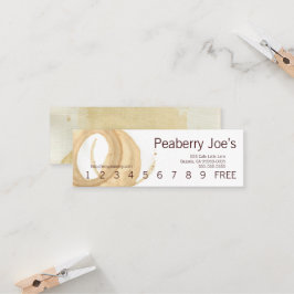 Mini- Punchcard för kaffekoppfläck Lojalitetskort