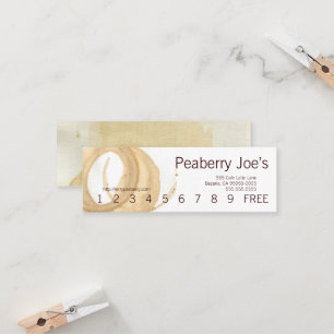 Mini- Punchcard för kaffekoppfläck Lojalitetskort
