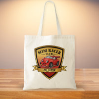 Mini Racer Club-märke – Söt röd racerbil