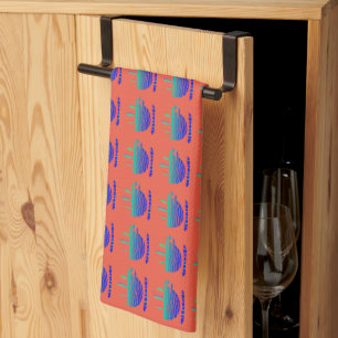 Mini Rainbow Kopp av Java Repeat Tangerine Kökshandduk