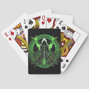 Mini Reaper Emblem i Grönt 6 Casinokort
