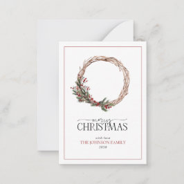 Mini Red Berry Winter Wandan God jul Anteckningskort