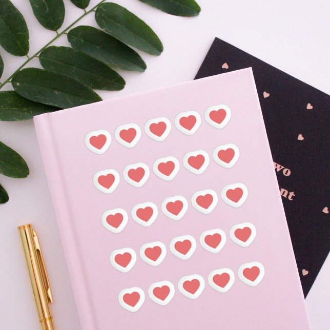 Mini Red Hearts Stickers Set Klistermärken (Mini Red Hearts Stickers Set)