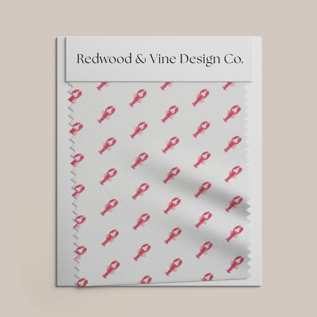 Mini Red Preppy Lobster-utskrift Tyg (Skapare uppladdad)