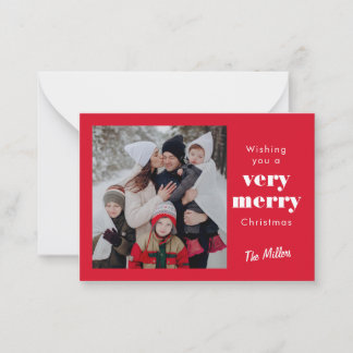 Mini Red Väldigt God jul Card Anteckningskort
