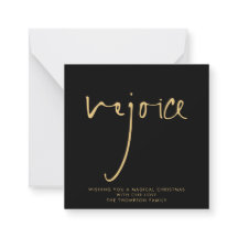 MINI | Rejoice Elegant Script Guld Black Helgdag