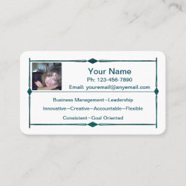 Mini Resume Affärskort Mörk grönt Visitkort