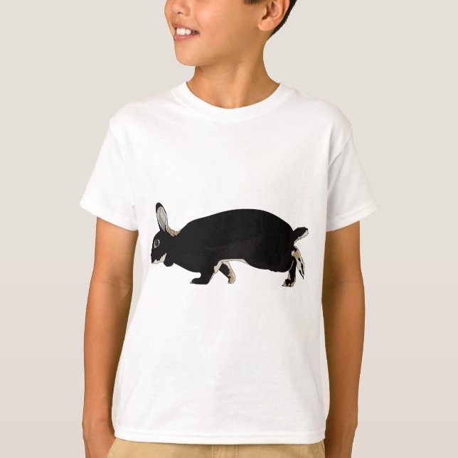 Mini Rex Rabbit - skutt T Shirt (Framsida)
