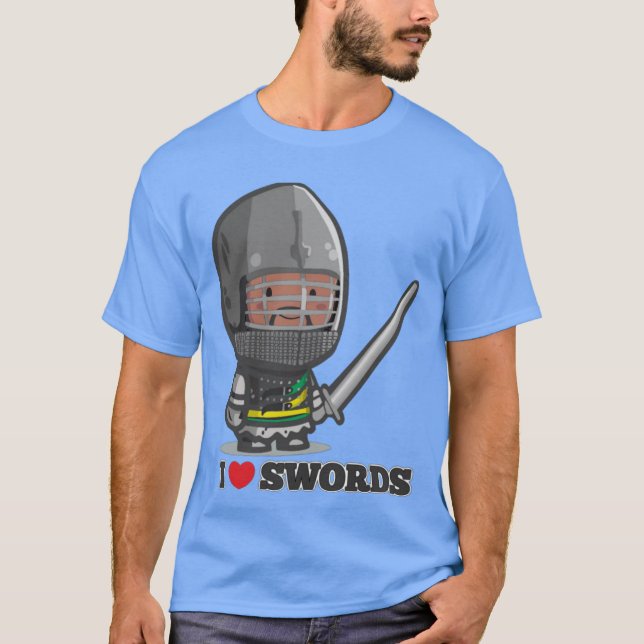 Mini Riddare Jag älskar svärd vänner T Shirt (Framsida)