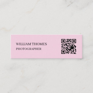 Mini Rosa QR Modern Kontakt Affärsstil Visitkort