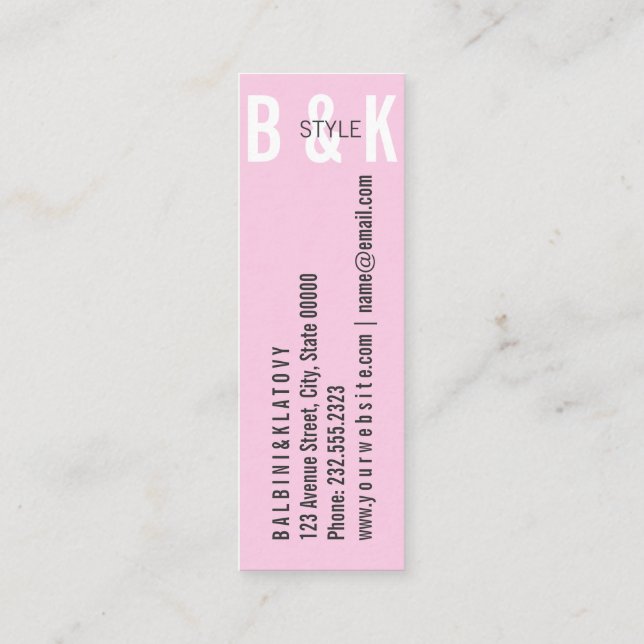 Mini- rosor mini visitkort (Baksida)