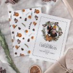 Mini Rustic Orange Fotoandedräkt God jul Anteckningskort<br><div class="desc">Tittar du ett vackert, enkelt och elegant helgdag-kort? Titta bara på vårt mini Rustic Orange Photo Wandeed God jul Note Card! Det här häpnadsväckande 3, 5 x 2, 5-kortet har en andedräkt som dekoreras med vattenfärgade botaniska ämnen av citrusfrukter, gräs, stjärnanis och kanel, som omger fotot. "God jul är skriven...</div>