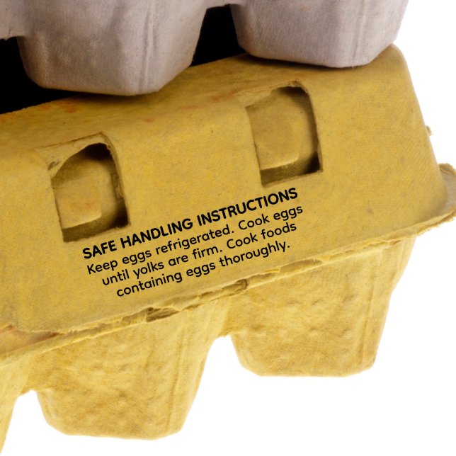 Mini Säker hanteringsinstruktionsägg Självfärgande Stämpel (Skapare uppladdad)