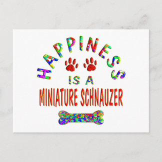 Mini Schnauzer Happiness Vykort