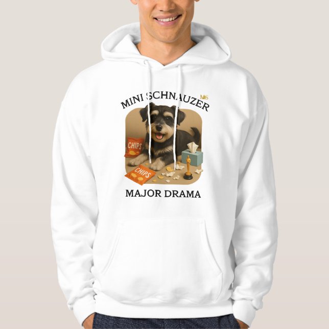 Mini Schnauzer hundälskare  Hoodie (Framsida)