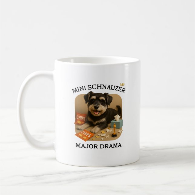 Mini Schnauzer hundälskare  Kaffemugg (Vänster)