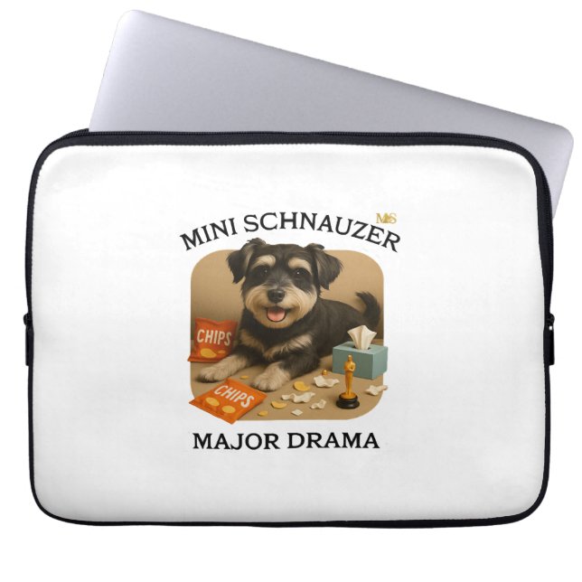 Mini Schnauzer Hundälskare  Laptop Fodral (Framsidan)