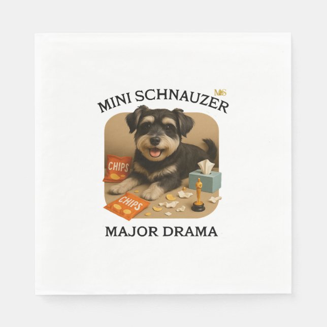Mini Schnauzer Hundälskare  Pappersservett (Framsidan)