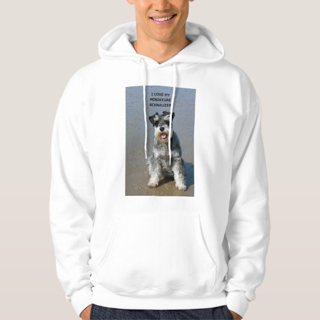 mini schnauzer-kärlek w pic hoodie (Framsida)
