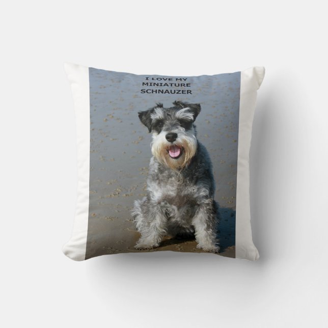 mini schnauzer-kärlek w pic kudde (Framsida)