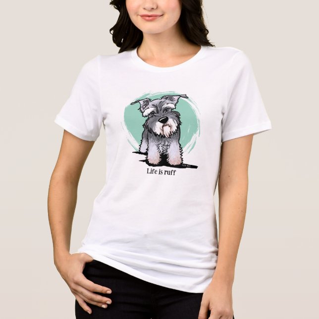 Mini Schnauzer KiniArt T Shirt (Framsida)