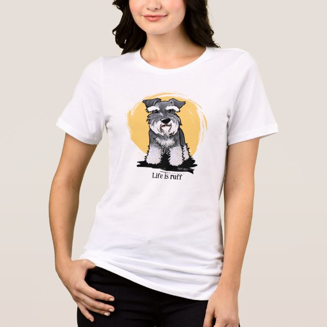 Mini Schnauzer KiniArt T Shirt (Framsida)