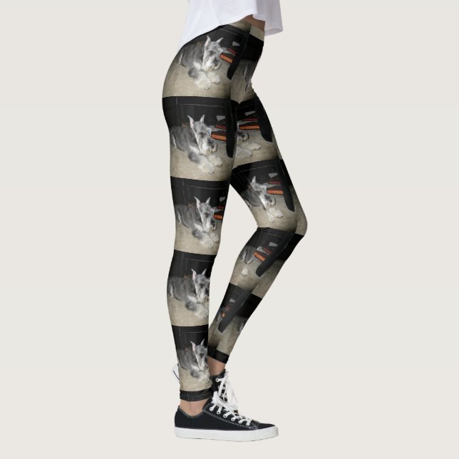 Mini_Schnauzer-läggning Leggings (Höger)