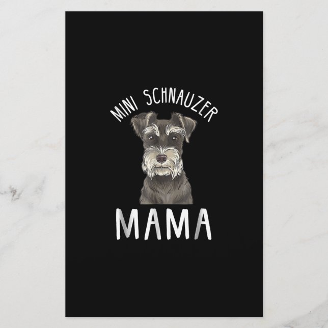 Mini Schnauzer Mamma Shirt Mini Schnauzer Mamma Brevpapper (Framsida)