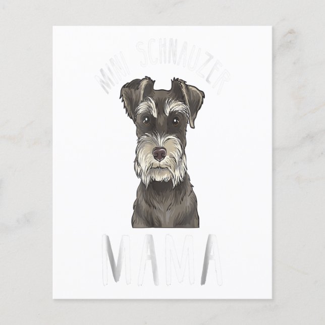 Mini Schnauzer Mamma Shirt Mini Schnauzer Mamma Flygblad (Framsidan)