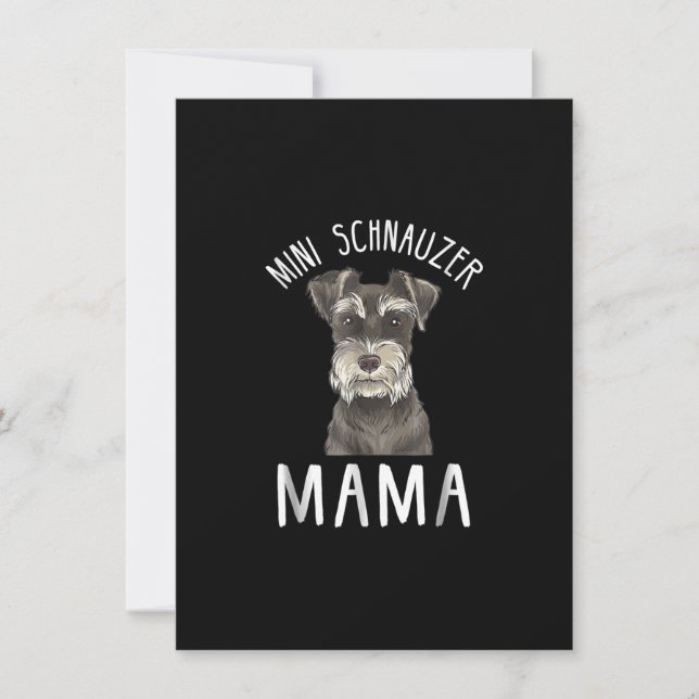 Mini Schnauzer Mamma Shirt Mini Schnauzer Mamma Tack Kort (Framsida)