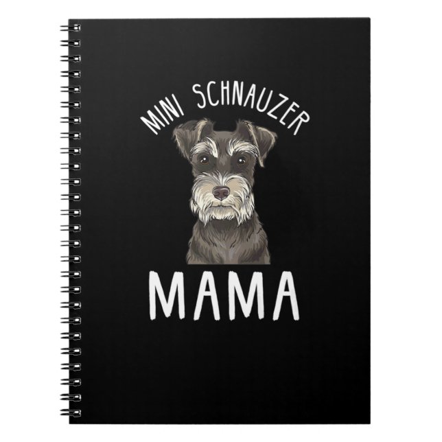 Mini Schnauzer Mamma T-Shirt | Mini Schnauzer Mamm Anteckningsbok (Framsidan)