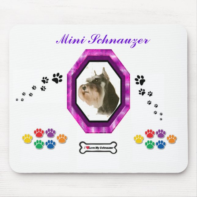 Mini- Schnauzer Mousepad Musmatta (Framsidan)