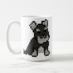 Mini Schnauzer Pixel Art Mugg