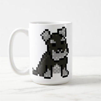 Mini Schnauzer Pixel Art Mugg