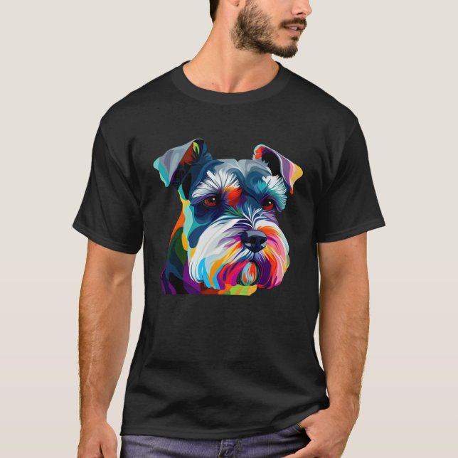 Mini Schnauzer  Schnauzer Pop Miniature Schnauzer T Shirt (Framsida)