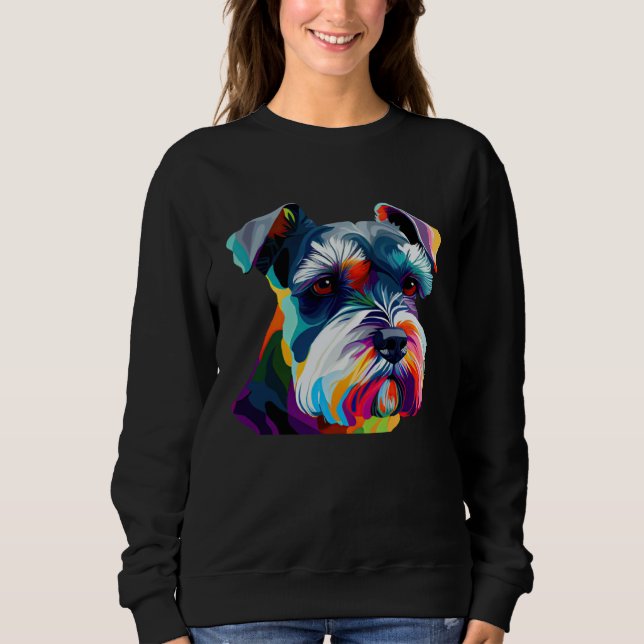 Mini Schnauzer  Schnauzer Pop Miniature Schnauzer T Shirt (Framsida)