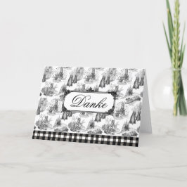 MINI SCHNAUZER Terrier Black Toile med/Customizati Tack Kort