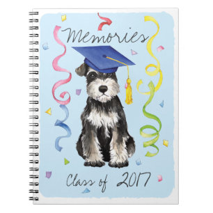 Mini- Schnauzerstudent Anteckningsbok Med Spiral