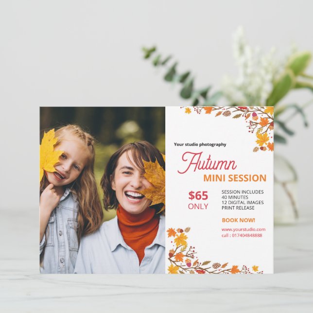 Mini-sessionsmall för höstfotografi (Stående Fram)