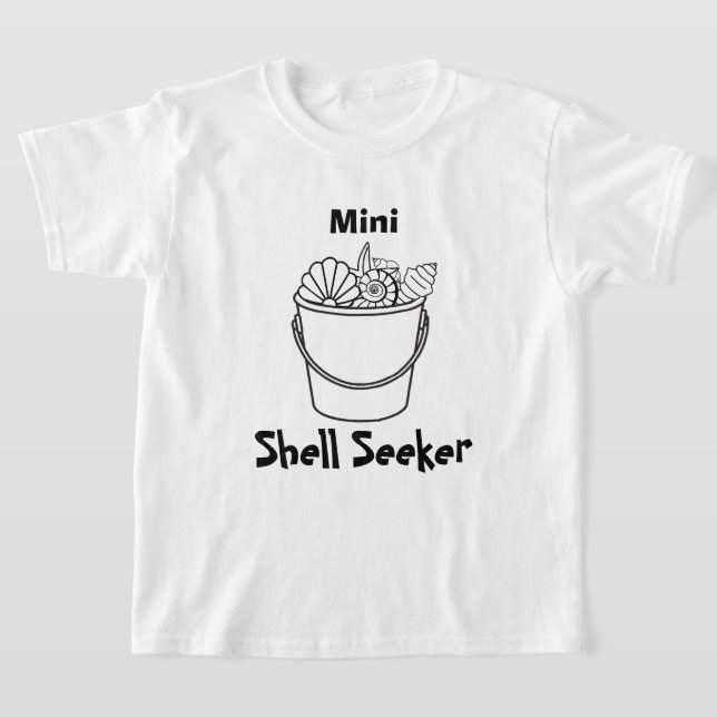Mini Shell Seeker – Barnens skalsökande t-shirt (Laydown)