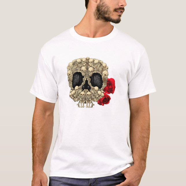 Mini Skeletons Sugar Skull T Shirt (Framsida)